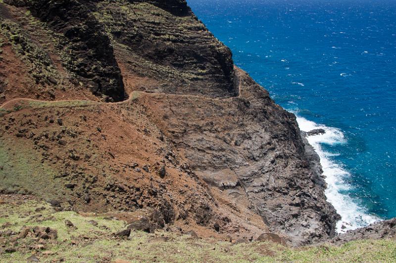 150609_1316_A09572_KalalauTrail.jpg - Kalalau Trail, die "Schlüsselstelle" bei Meile 7